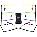 GoSports Indoor / Outdoor Ladder Toss Game Set with 6 Rubber Bolos, Carrying Case and Score Trackers