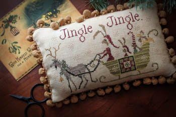 Hares Christmas Cross Stitch Chart and Free Embellishment