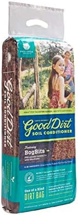 Good Dirt Soil Conditioner Compressed Bag with Handle Loosens to 1CF, Chemical-Free with Organic-Based Nutrients & PlantBiotics | Perfect Soil Amendment for Growing Flowers, Vegetables, Plants