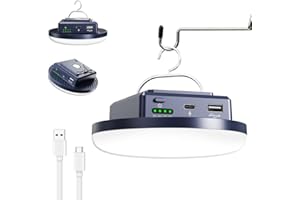 M.Y.Z. WANDERER Camping Lights 13200 mAh 4500 Lumens 45W Portable Gear Power Outage USB Outdoor Rechargeable Magnetic Hanging Lantern Emergency Flashlight LED Canopy Tent Light