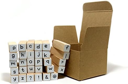 30 Pcs Alphabet Lower Case Rubber Stamp
