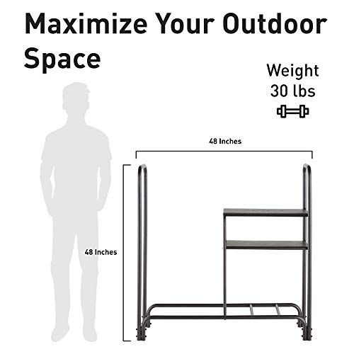 Solo Stove Fire Wood Rack Station 4 Foot Log Rack for Firewood