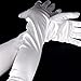 Yabber Satin Elbow Length Opera Gloves | White | for Bride | Bride's Maid | Wedding | Halloween Costume - Womens