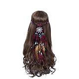 Dreamcatcher Feather Headband Hippie Headdress - AWAYTR New Retro Bohemian Indain Style Feather Headwear Fancy Headpieces For Woman