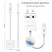 iPhone 7/ 8/ X Adapter and Splitter, Earldom 2 in 1 Earphone Adapter, Lightning to 3.5 mm Headphone Jack Audio Adapter for iPhone X 8 7 plus, SUPPORT iOS 10.3 & iOS 11 (NO Calling Function)