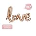Simona Micah 40 Inch Rose Gold Love Balloons Kit Valentines Day Decorations and Gift for Him or Her Rose Gold Foil Heart Balloons Decorations