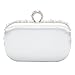 Chichitop Womens Luxury Special Crystals Beaded Pearl Evening Clutch Bag,White