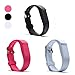 Hotodeal 3PCS Replacement Bands Compatible with Fitbit Flex,Colorful Band Design with Adjustable Metal Clasp,Fashion Silicone Wristband Accessory, Pack of 3
