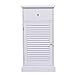 Giantex Storage Floor Cabinet with Drawer and Single Shutter Door for Living Room, Bedroom and Bathroom Organizer Cupboard Shelf, White