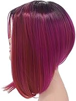 Gnimegil Short Bob Haircut Wig Fashion Hairstyle Straight Burgundy