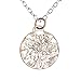 Sterling Silver Tree of Life Necklace, Hammered Round Family Tree for Mom, Mother's Day Gift. Perfect retirement gift!