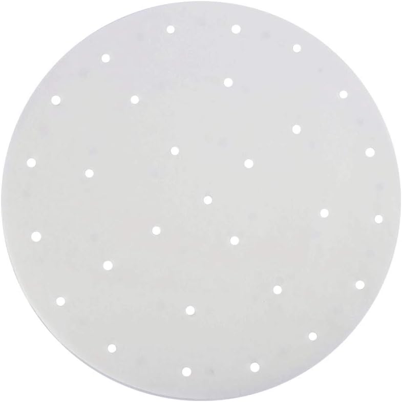 Yumi V 100 PCs Parchment Paper Rounds, 10 Inch Air Fryer Paper Liners Non Stick Baking Parchment Circles Bamboo Steamer Paper for Cake Pan Baking Cake, Oven, Cooking