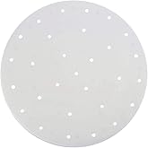 Fuyamp 100 PCs Parchment Paper Rounds, 10 Inch Air Fryer Paper Liners Non Stick Baking Parchment Circles Steamer Paper for Ca