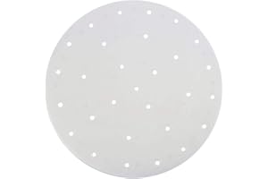 Fuyamp 100 PCs Parchment Paper Rounds, 10 Inch Air Fryer Paper Liners Non Stick Baking Parchment Circles Steamer Paper for Ca