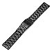 Ritche 22mm Metal Stainless Steel Bracelet Watch Band Strap Solid Links Color Black