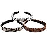 Headbands for Women, 3 Packs Mixed Printed Fabric Hair Band, Knot Hairbands Hair