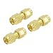 VCE 3-Pack SMA Male to Male Plug RF Coaxial Adapter Connector