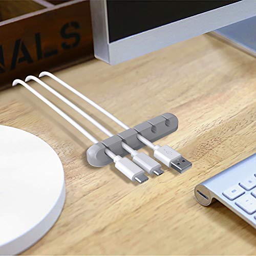 3-Pack Cable Holder Clips, Desktop Cable Organizer Cord Wire Management for USB Charging Cable/Power Cord/Mouse Cable PC Office Home - Thumbnail 6