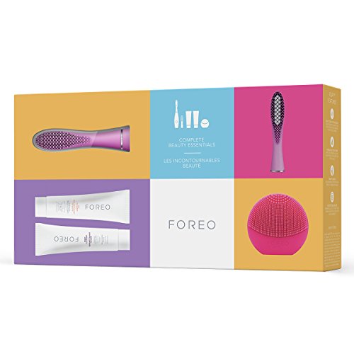 FOREO Complete Beauty Essentials Issa Hybrid Brush Head, Luna Play Cleanser Duo , Lavender, 1.03 Pound