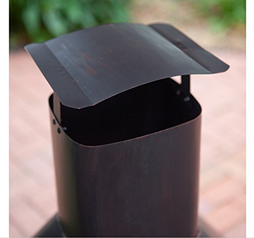 Outdoor Fireplace - Wood Burning Outdoor Fireplace with Smokestack; Gather Around the Fire in Your Backyard with This Modern Outdoor Fireplace - Thumbnail 6