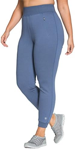 Fullbeauty Sport Women's Plus Size Zip Pocket Jogger Pants Blue Melange,22/24