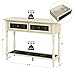 VASAGLE Console Table with 2 Large Colourful Drawers, Country Style Entryway Table with 1 Shelf, for Living Room, Dining Room, Hallway, Assembly Without Tools, Solid Wood Legs, Cream ULCT17WL
