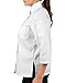 KNG 3/4 Sleeve White Chef Coat for Women - Ladies Fitted Chefs Jacket - S