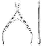 Ejiubas Cuticle Pusher Cuticle Nipper Surgical Grade Stainless Steel Cuticle Trimmer & Cuticle Remover Tool Set for Fingernails & Toenails Pedicure Manicure Tools