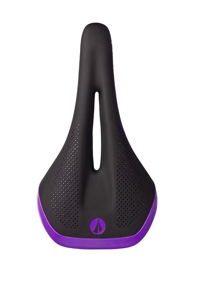 SDG Allure V2 Women’s Bike Saddle – Black/Purple | Women’s Comfort Cut-Out Cycling Saddle for Road, MTB, Gravel & Commuting | Lightweight EVA Foam & Alloy Rails