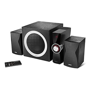 Edifier C3X 2.1 luidsprekersysteem (65 Watt) met infrarood afstandsbediening, audio-weergave van USB en SD-kaart zwart