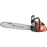 Husqvarna 450 Rancher 20 Inch Gas Chainsaw, 50.2-cc 3.2-HP, 2-Cycle X-Torq Engine, For Tree Pruning, Yard Cleanups and Firewood Cutting, 970613120