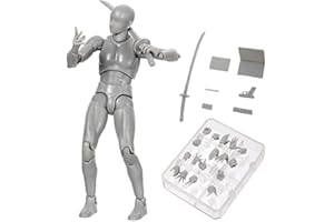GENERIC AHOHOS Figure Model PVC Action Figure Drawing Models Figure Artist Draw Painting Model Mannequin Jointed Doll, Drawing Mannequin Figure Models for Artists (Grey Male)