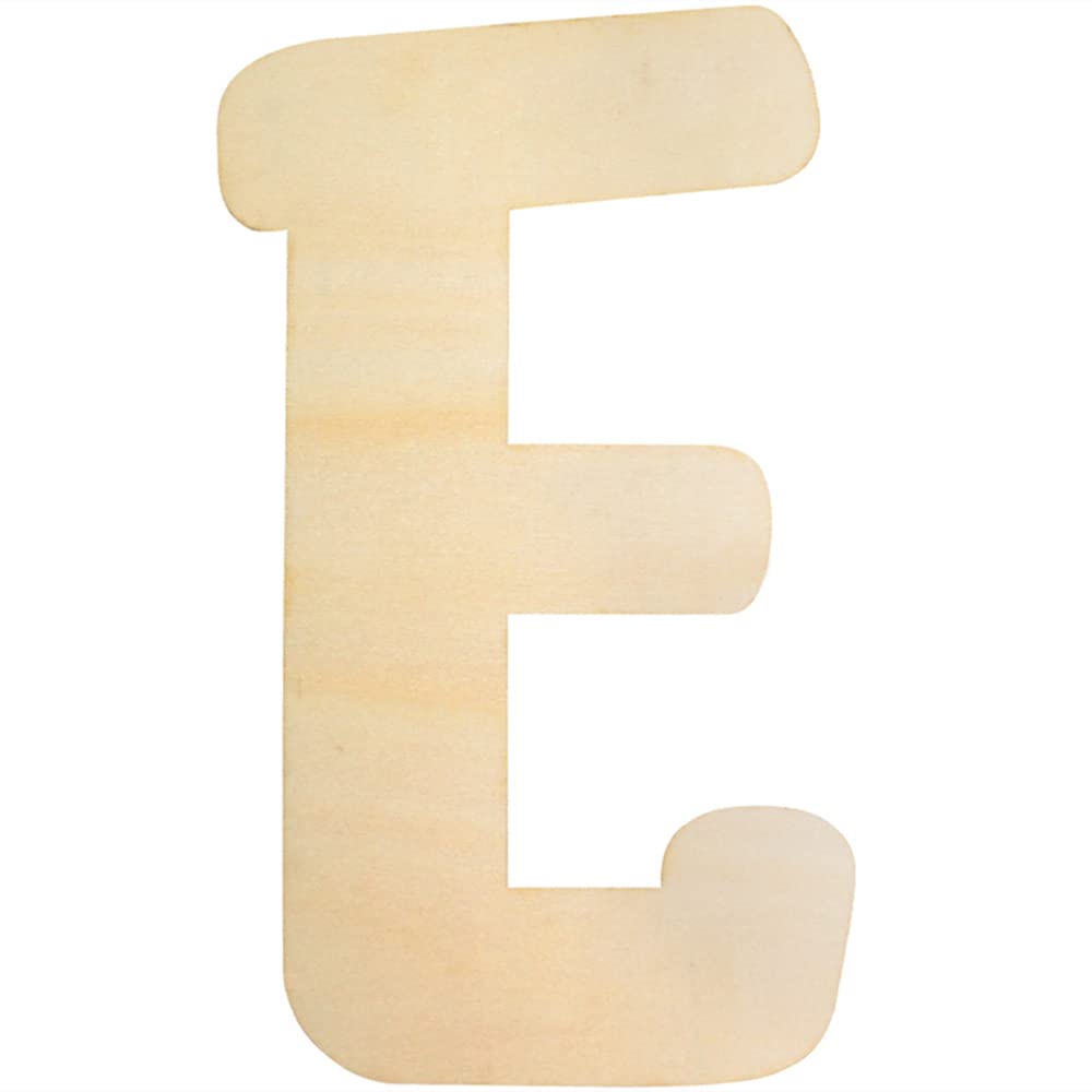 Large Wooden Letters 12 Inch, Unfinished 30cm Wooden Letter E for Crafts Children's Names Capital Alphabet 5mm Thick Wood Letters for Nursery Decor Wall Art Hanging Home Painting