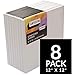 Artistik Stretched Canvas - Artist Quality Acid Free Triple Primed Gesso Stretched Canvases Quality Art Paint Supply (Pack of 8-12