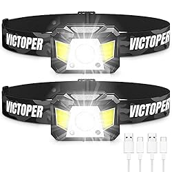 Victoper Headlamp Rechargeable 2 Pack, 1200 Lumens