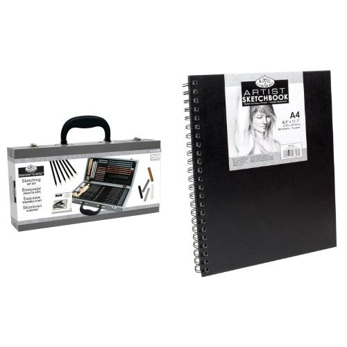 Royal & Langnickel Essentials Sketch Box Set with Sketchbook Bundle