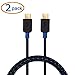 Cable Matters 2-Pack USB C to USB C Cable (USB Type C Cable, USB-C Cable) with Braided Jacket 3.3 Feet in Black for Samsung Galaxy S9, S8, Note 8, LG G6, V30, Nintendo Switch, Google Pixel and More