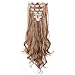 8PCS 24-26 inches Highlight Straight Wavy Curly Full Head Clip In Hair Extensions 18Clips Women Lady Hairpiece (24