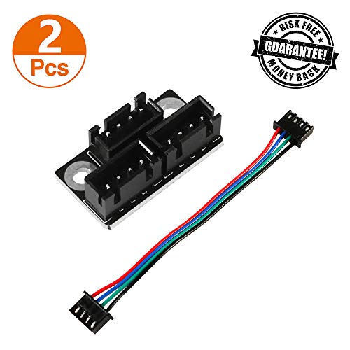 Aokin 3D Printer Parts and Accessories, 2pcs 3D Printer Stepper Motor Parallel Module with 100mm Cables for Double Z Axis Dual Z Stepping Motors Reprap Prusa Lerdge 3D Printer Board