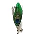 Hansicod Men's Colorful Peacock Feather Handmade Lapel Pin for Suit Wedding Groom (Pack of 4)