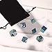 HESTYA Metal Dices Set Polyhedron Dice Compatible with Dungeons and Dragons, Role Playing Math Teaching Table Games Solid Zinc Alloy with Enamel Dice with Storage Bag