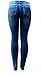 Jack David Womens Distressed Denim Jeans Ripped Blue Skinny Destroy Stretch Jean Pants (19/20, Jack David Jd-r65b- Blue)