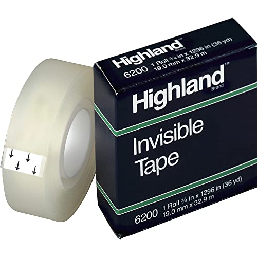 Highland 3/4" W Matte-Finish Invisible Tape