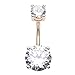 Inspiration Dezigns 14G 3/8 Belly Button Navel Ring Rose Gold 8mm Sparkle Prong Gem