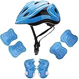 YILITEI Kids Helmet Knee Elbow Pads Wrist Guard Sport Protective Gear Adjustable Scooter Skateboard Roller Bike Skate Cycling Safety Set for Child 5-12 Years