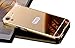 HTC Desire 626 Case,DAMONDY Luxury Metal Air Aluminum Bumper Detachable + Mirror Hard Back Case 2 in 1 cover Ultra-Thin Frame Case For HTC Desire 626 / 626S(Mirror_Gold )