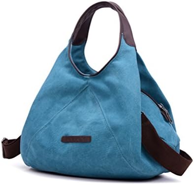 WLE M Size Canvas Simple Style Fashion Hobo Handbag For Women Girls Shoulder Strap bag