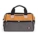 Dickies 16-Inch Durable Canvas Work Bag for Painters, Carpenters, and Builders, Heavy-Duty Zipper, Reinforced Handles, Exterior Pockets, Tan/Grey
