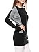 Allegra K Women's Color Block Batwing Long Sleeves Blouson Tunic Top Black L (US 14)
