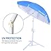 EasyGo Products 5' Easygoshade Portable Sun Shade Umbrella/Tripod Base Beach Stake & Tilt, Beach, Sports, Blue